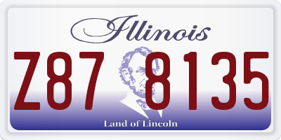 IL license plate Z878135