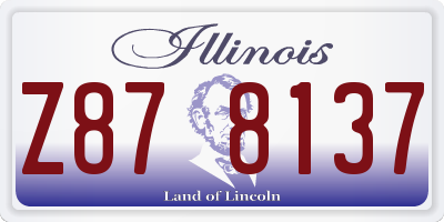 IL license plate Z878137