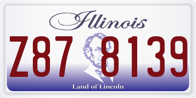 IL license plate Z878139