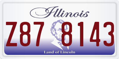 IL license plate Z878143