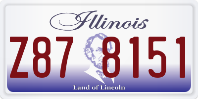 IL license plate Z878151