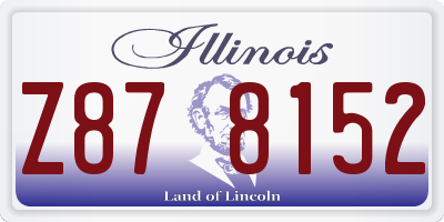 IL license plate Z878152