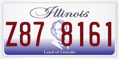 IL license plate Z878161