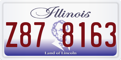 IL license plate Z878163