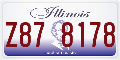 IL license plate Z878178