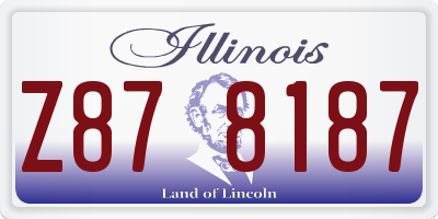 IL license plate Z878187