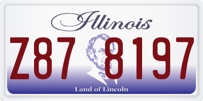 IL license plate Z878197