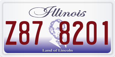 IL license plate Z878201