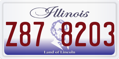 IL license plate Z878203
