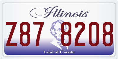 IL license plate Z878208