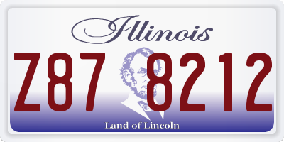 IL license plate Z878212