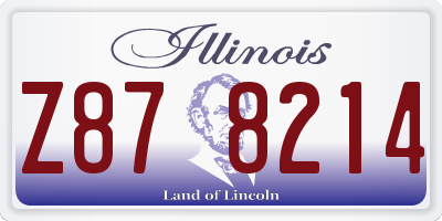 IL license plate Z878214