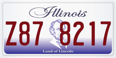 IL license plate Z878217