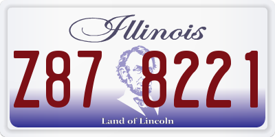 IL license plate Z878221