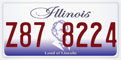 IL license plate Z878224