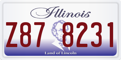 IL license plate Z878231