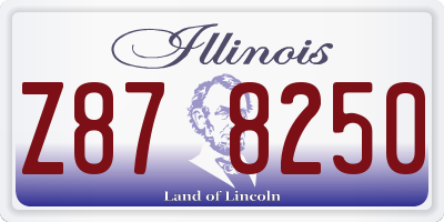 IL license plate Z878250