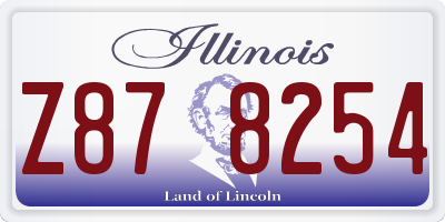IL license plate Z878254
