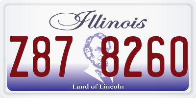 IL license plate Z878260