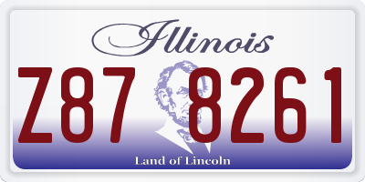 IL license plate Z878261