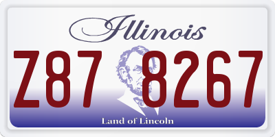 IL license plate Z878267