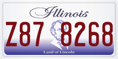 IL license plate Z878268