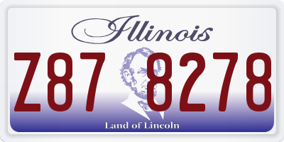 IL license plate Z878278
