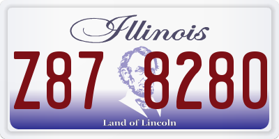 IL license plate Z878280