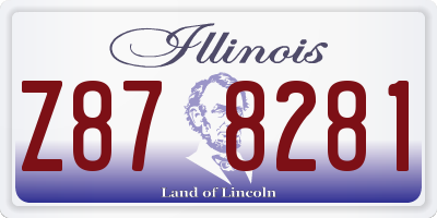 IL license plate Z878281
