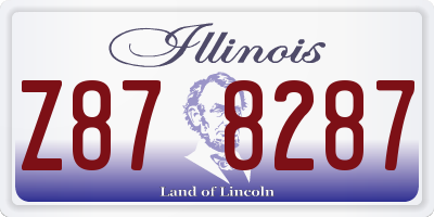 IL license plate Z878287