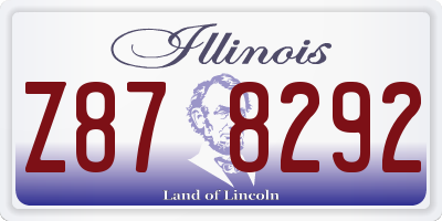IL license plate Z878292