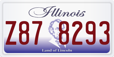 IL license plate Z878293