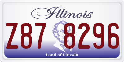 IL license plate Z878296