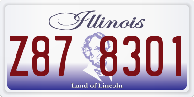 IL license plate Z878301