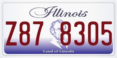 IL license plate Z878305
