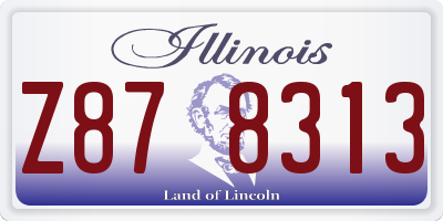 IL license plate Z878313