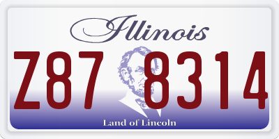 IL license plate Z878314