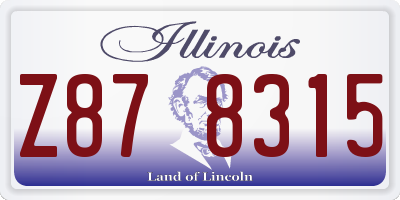 IL license plate Z878315
