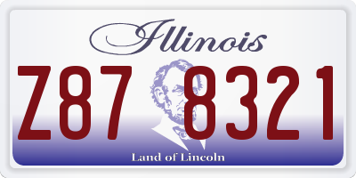 IL license plate Z878321