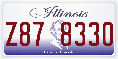 IL license plate Z878330