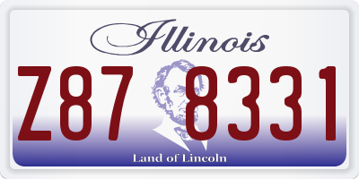IL license plate Z878331