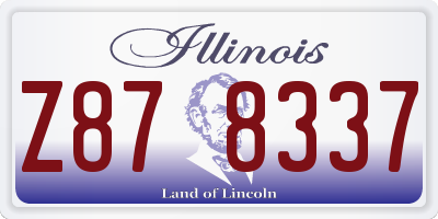 IL license plate Z878337