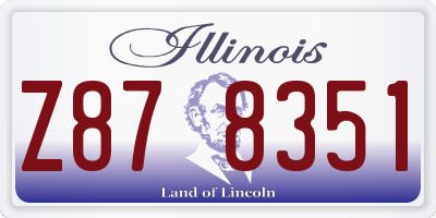 IL license plate Z878351