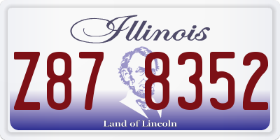 IL license plate Z878352