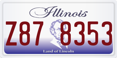IL license plate Z878353