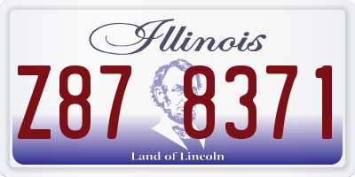 IL license plate Z878371