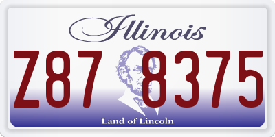 IL license plate Z878375