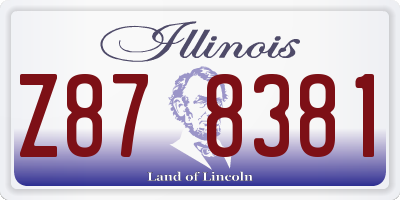 IL license plate Z878381
