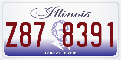 IL license plate Z878391
