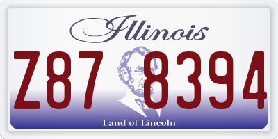 IL license plate Z878394